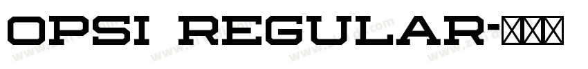 Opsi Regular字体转换